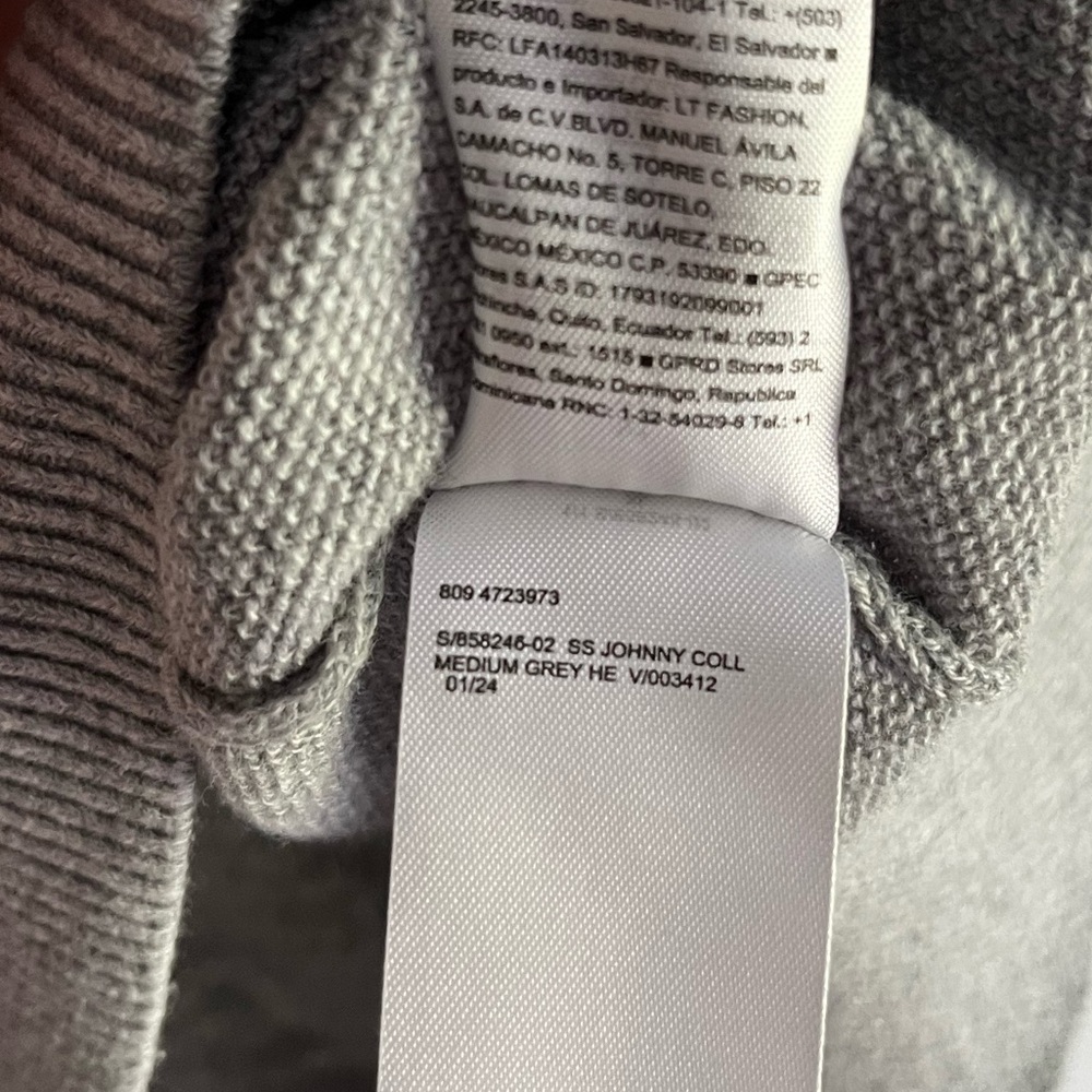 Old Navy tipped collar polo sweater gray men’s size XL - Picture 11 of 15